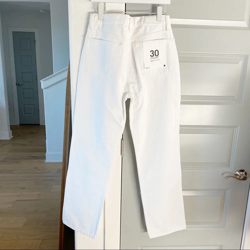 NWT Redone Originals 90s High Rise Loose in White With Rips - Picture 6 of 10